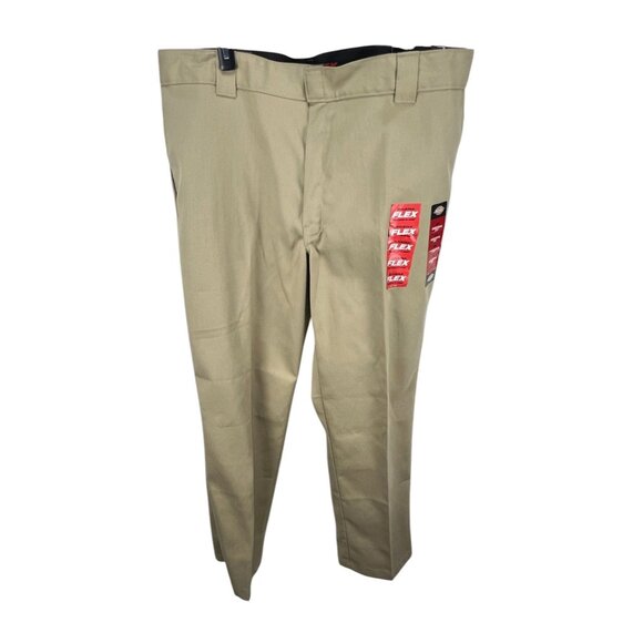 Dickies Flex 874 Original Fit Work Pants Khaki 42X32 New Comfort Office - Picture 1 of 11